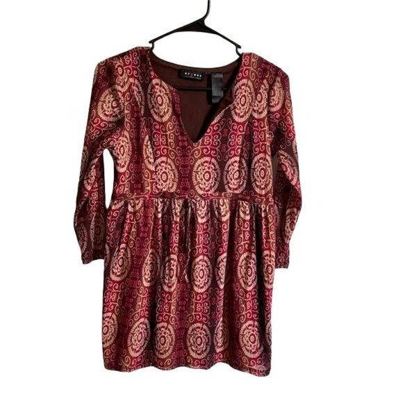 Axcess 3/4 Sleeve Empire Waist Lined Top Small - Picture 2 of 9